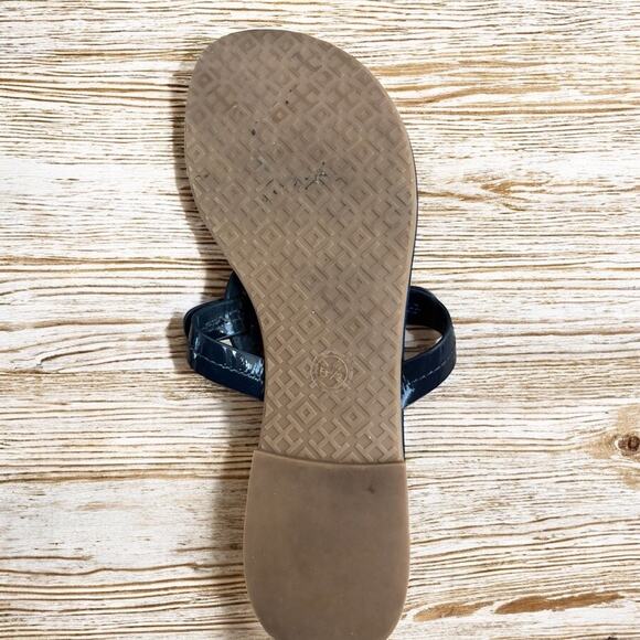 Tory Burch Miller FlipFlop Bright Rainbow Navy 6.5 - Picture 4 of 5